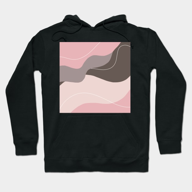 Pink Romance Abstract Pattern Hoodie by leBoosh-Designs